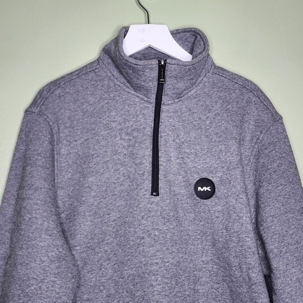 Michaels Kors Gray Sweatshirt Pullover Quarter Zip Casual Althleisure L